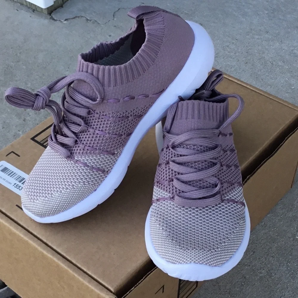 Evin Ter new sock slip on shoes. Lavender and white. Women’s size 5